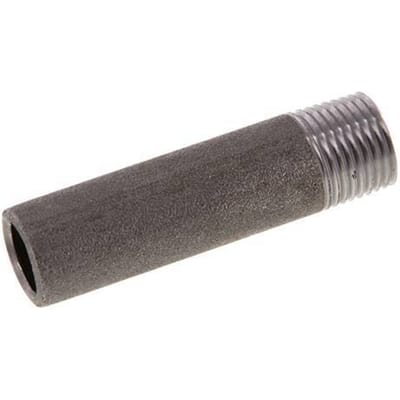 R 3/8'' Buitendraad x 17.2mm Stalen Pijpnippel met Las uiteinde 50 Bar DIN 2982 - 60mm [2 Stuks]
