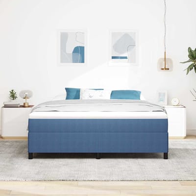 vidaXL - Boxspring - bed - Blauw - 180 - x - 200 - cm - Corduroy - stof