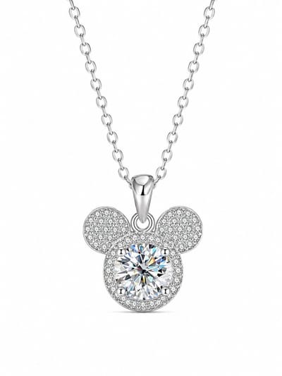 925 Zilveren Muis Ketting voor Dames – Luxe Glans – Fonkelend Design – Elegant Sieraad – Cadeau voor Vrouwen