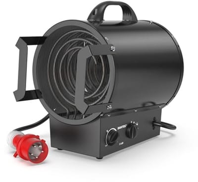 9000W Draagbare Elektrische Ventilatorverwarmer - Efficiënte Ruimteverwarming met Thermostaat en Oververhittingsbeveiliging voor Bouwplaats, Garage en Kas