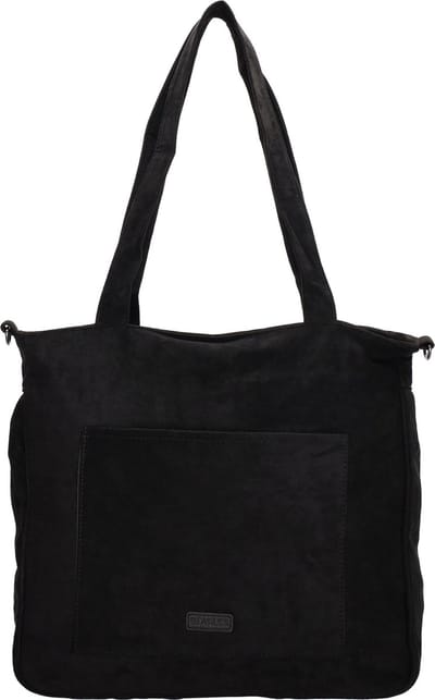Beagles Neda Schoudertas Shopper Soft Suèdelook - Tote Bag - Dames Tas - Zwart