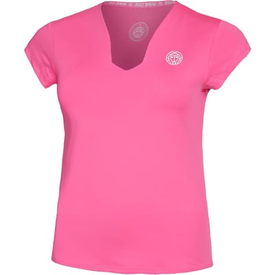 BIDI BADU Bella 2.0 Tech V-Neck T-shirt Dames-Pink,Wit