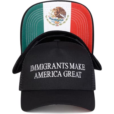 Casquettes de Baseball en Maille Brodées Unisexe pour Immigrants Printemps Été Extérieur Réglables Casquettes Décontractées Chapeau Anti-Soleil Casquette de Sport black