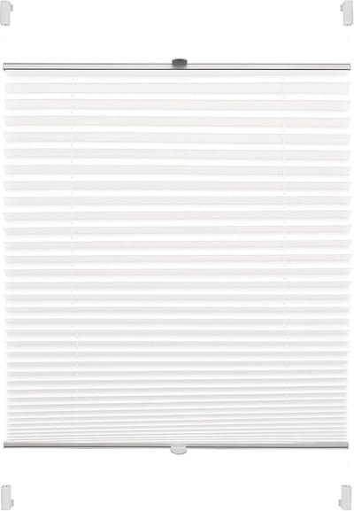 YOURSOL EASYFIX plisségordijn Verona 80 x 150 cm in wit, plisségordijn zonder boren met twee bedieningsrails