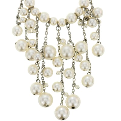 Behave - Ketting met parels en lange hangers - 42,5 cm (verlengketting 6 cm)