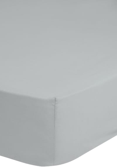 Good Morning hoeslaken effen kleur - 1 persoons 100x200 cm - Lichtgrijs - 100% Katoen renforce