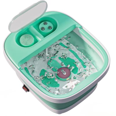 AHD® Voetenbad - Voetbad - Voetenbad Met Massage - Voetmassage Apparaat - Groen - 40cm x 22cm x 34cm