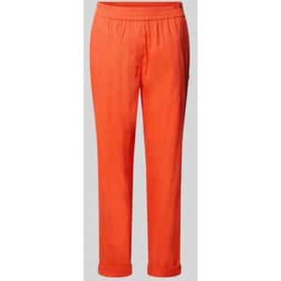 Stoffen broek van linnenmix met Franse steekzakken