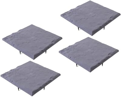 Kunststof Stapstenen - Tuinpad Stenen - Aanleggen Tuinpaden - Weerbestendige Constructie - 395x395x23mm - Grijs