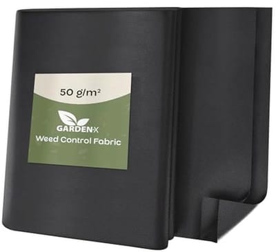 Tuindoek Tegen Onkruid - Waterdoorlatend Onkruiddoek 50 g/m² - UV-bestendig Zwart Folie 1,1 x 5 m (5,5 m²)