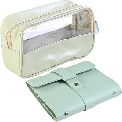 Draagbare en Vouwbare Sieradenetui met Grote Capaciteit en Cosmetica Tas - 16 x 33 cm en 21 x 13 x 7 cm - Perfect voor Reizen en Organisatie