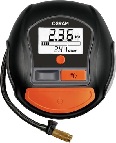 OSRAM Compressor Digitaal display, Overbelastingsbeveiliging, Met werklamp, Snoeropbergruimte / opname