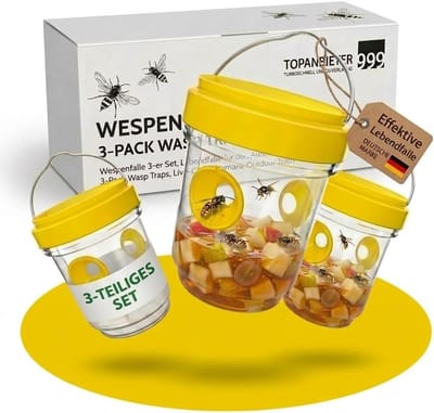 Hoornaar Val - Hoornaarval Aziatische - Wespenval Set - Kunststof - Herbruikbaar - Milieuvriendelijk - Voor Tuin en Balkon