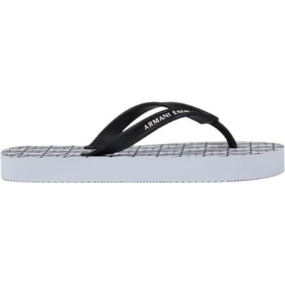 Armani Exchange Witte Rubber Flip-Flops Sandalen