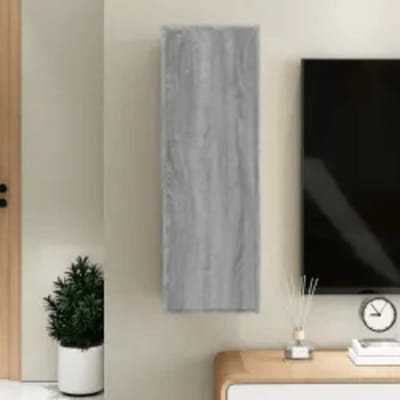 vidaXL - Tv-meubel - 30,5x30x90 - cm - bewerkt - hout - grijs - sonoma - eikenkleur