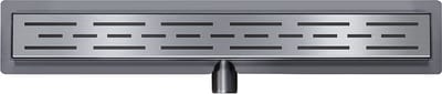 3e Generatie Douchegoot 70x7cm 40mm Met RVS Sifon En Filter RVS Gunmetal