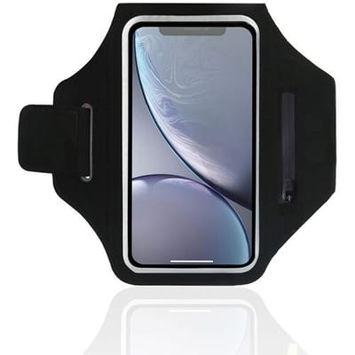 Coverzs Telefoonhouder voor hardlopen - Hardloopband - Ruimte voor sleutels en pasjes - Universele sportarmband hardlopen - (zwart)