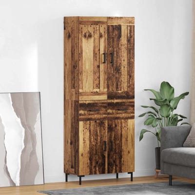 vidaXL - Highboard - 2 - st - Oud - Hout - 69,5 - x - 34 - x - 180 - cm - Bewerkt - hout