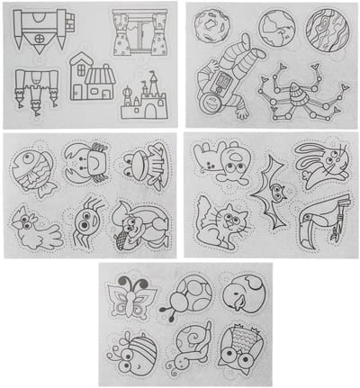 Set van krimpbare kunststof - Vellen van krimpfolie inclusief 5 vellen krimppapier - Creatieve DIY set