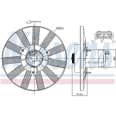 Koelventilatorwiel, motorkoeling NISSENS 85539