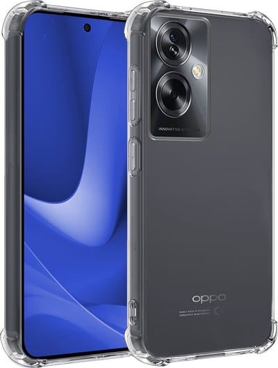 Hoesje - Geschikt voor OPPO A79 - Sterk & Shockproof - Siliconen Shock Case - Hoes Cover - Telefoonhoes - Transparant