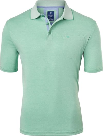 Redmond regular fit poloshirt - groen melange