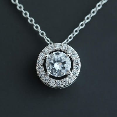 Nouveau Collier Rond de Luxe en Argent Sterling 925 Massif Pour Femmes Dame Cadeau d'Anniversaire Bijoux en Gros Saint-Valentin X5552 gray
