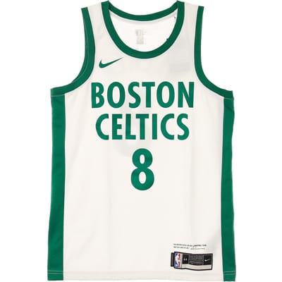 Basketbaltanktop voor heren Nba Swingman Jersey City Edition 2020 nr. 8 Kemba Walker Boscel Wit/klaver