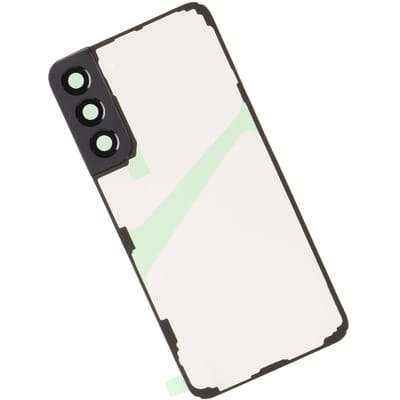 Cache arrière en verre Noir transparent Cadre avec support de téléphone portable Cache arrière Boîtier Porte pour Galaxy white