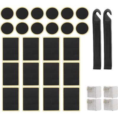 30 Pièces Rustines Pneu Vélo Auto-Adhésives Sans Colle Rustine Réparation Crevaison Chambre à Air Pneu Vélo