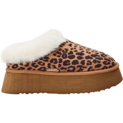 Steve Madden Dames Chaplin Luipaardprint Platform Slippers (Bruin)