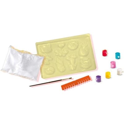 SES Creative - Gieten en Schilderen - Vrolijke Figuren - gips gieten - vormpjes, gips, verf, penseel en gladstrijkkam - knutselen voor kinderen