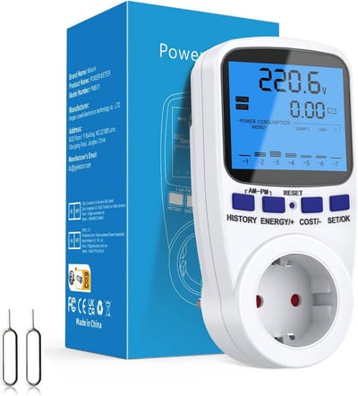 Energieverbruik Meter met Dubbel Tarief en LCD Display