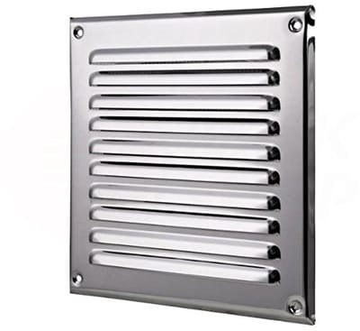 Ventilatierooster Roestvrij staal Geprofileerd 150 x 150 mm voor Keuken en Badkamer