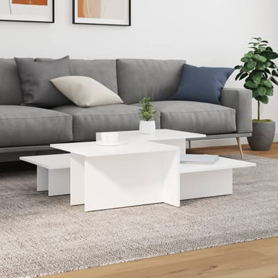 vidaXL - Salontafels - 2 - st - bewerkt - hout - wit
