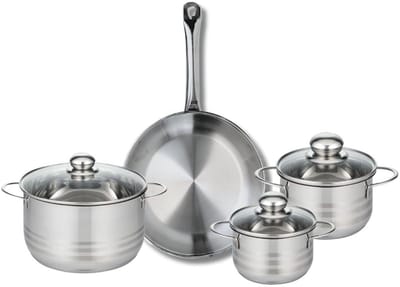 Set van 1 Koekenpan 28 cm en 3 kookpotten 14, 16 en 20 cm Elo Profi Brillant