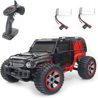 Voiture tout-terrain RC 1:10 Voiture RC 2.4G 50 km/h Voiture à grande vitesse 4WD RTR avec 2 batteries 2 battery