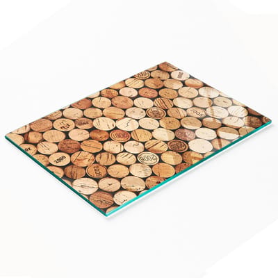 Multifunctionele decoratieve snijplank voor in de keuken, gemaakt van geharde wijnkurken, 80x52 cm