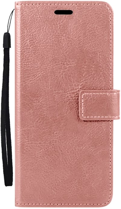 Hoes - Met Pasjeshouder - Geschikt voor Samsung Galaxy A27 - Luxe Bookcase Portemonee - Flip Case - Kunstleer Book Case - Flipcase - Book Cover - Walletcase - PortemonneeHoes - Rosé goud