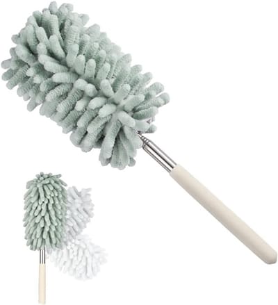 Verlengbare Microvezel Pluizenborstel voor Auto en Kantoor, Kinkbaar en Wasbaar, Ideaal voor Stof en Spinrag (29-76 cm)
