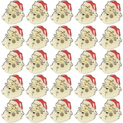 25 stuks Broche Pin Badge Kerstthema LED Lichtgevend Feest DIY DecoratieKerstman