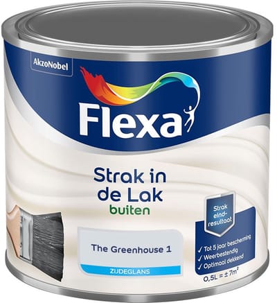 Flexa - Strak In De Lak Buitenlak Zijdeglans - The Greenhouse 1 - Mengverf - 500 Ml