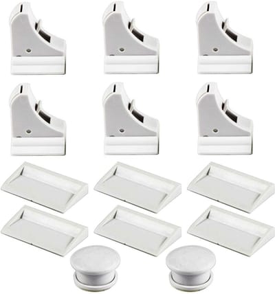 6x Magnetische Kinderbeveiliging Slotjes voor Kastjes en Lades - Inclusief 2 Sleutels