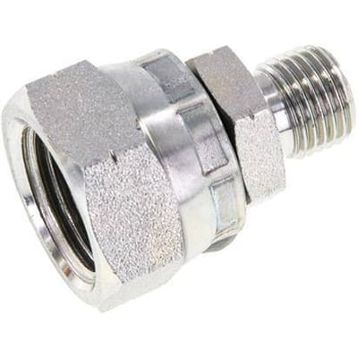 G 1/2'' x G 1/4'' F/M Verzinkt Stalen Neusstuk 300 Bar - Hydrauliek - FL2S-FM-EZ-012G-014G-I