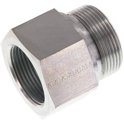G 1 1/2'' x G 1 1/4'' M/F Verzinkt Stalen Neusstuk 315 Bar - Hydrauliek - FL2S-MF-EZE-112G-114G