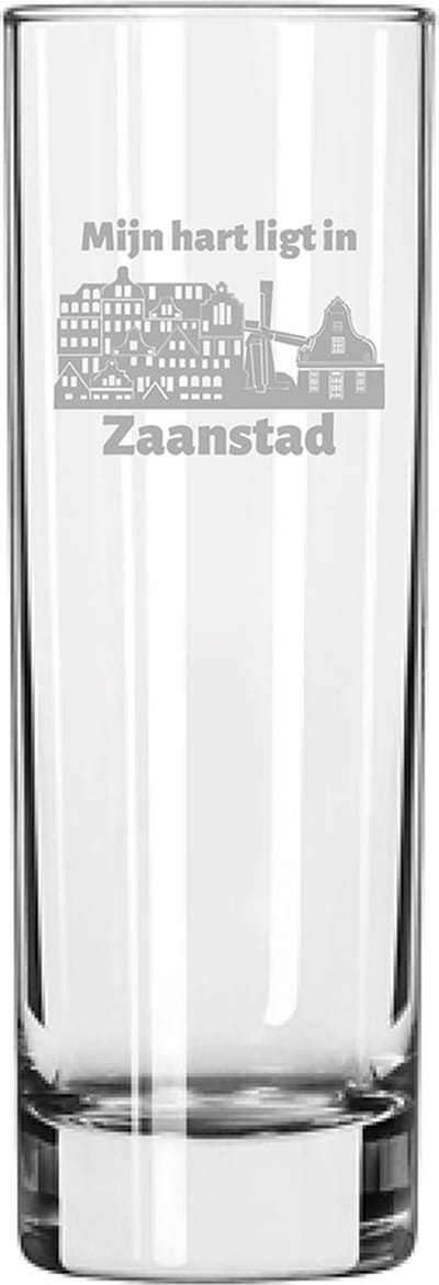 Gegraveerde longdrinkglas 22cl Zaanstad