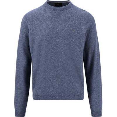 Fynch-Hatton Trui O-Neck Subtle Faux-Uni Cotton Linnen New Breeze / male