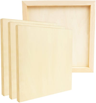 Unyqoos ® Hoogwaardige Vierkante Houten Kunstpanelen voor Creatieve Projecten en Schilderijen