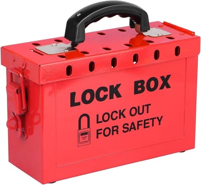 Draagbare Group Lockout Box met 12 Slots - Heavy Duty Lockout Station voor Veiligheidsprocedures
