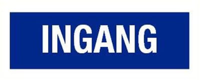 Ingang tekstbord - kunststof 200 x 75 mm